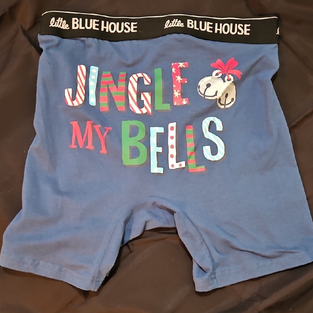 Blue "Jingle My Bells" Boxers